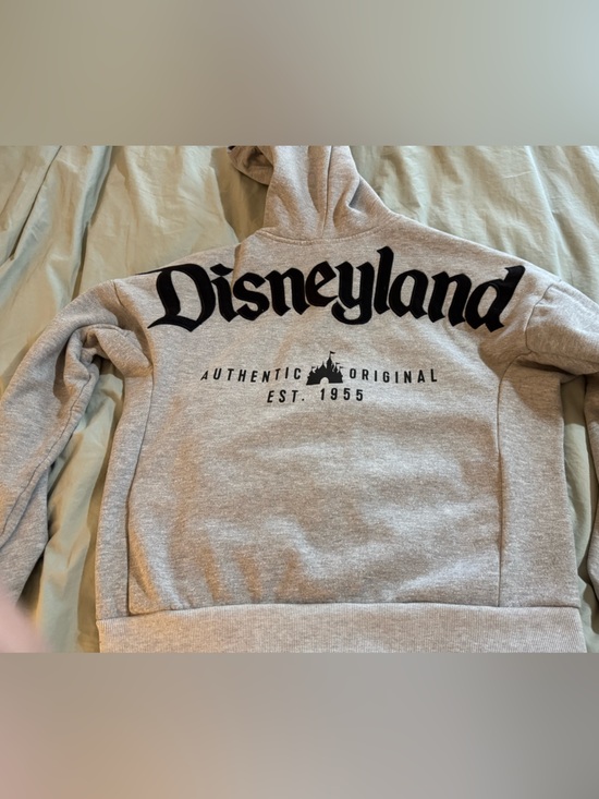 Disney Tops - Grey Disneyland Logo Hoodie. Unisex xs. Name Jennifer embroidered on it.